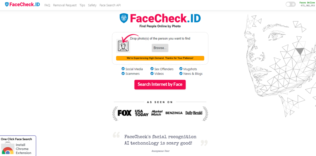 FaceCheck ID: Face Recognition Search Engine (People By Photo)